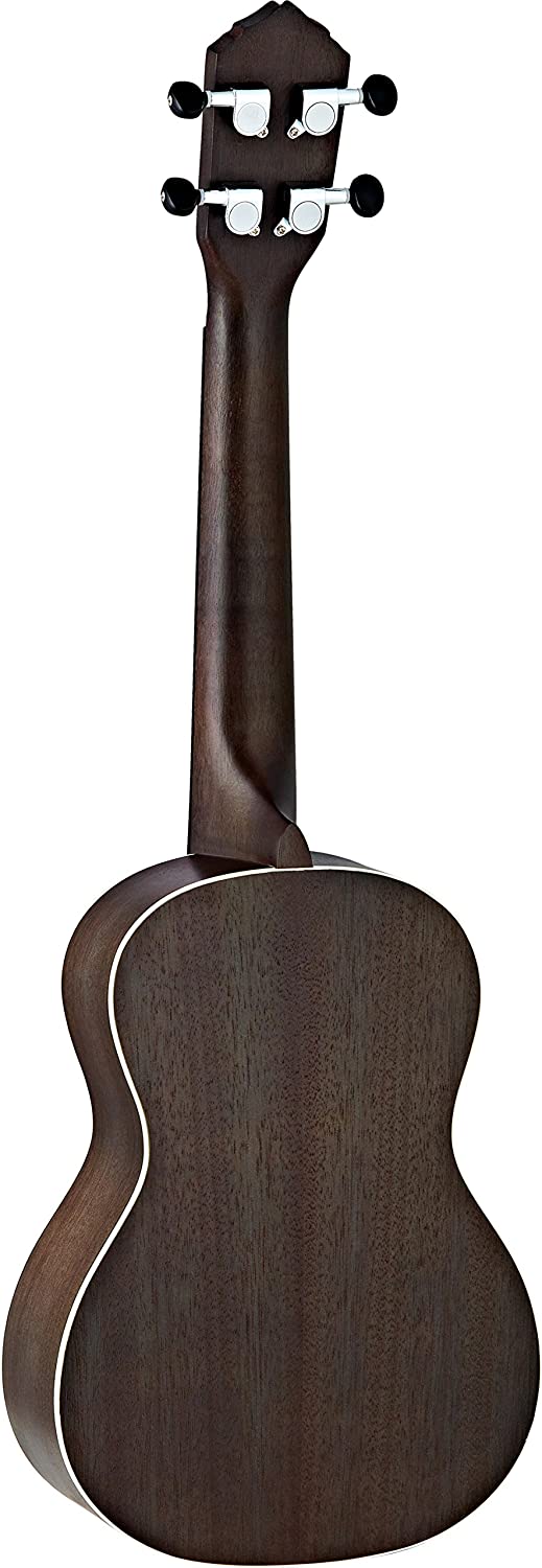 Ortega RUCOAL Ukulele da concerto serie EARTH Coal Black, Mogano