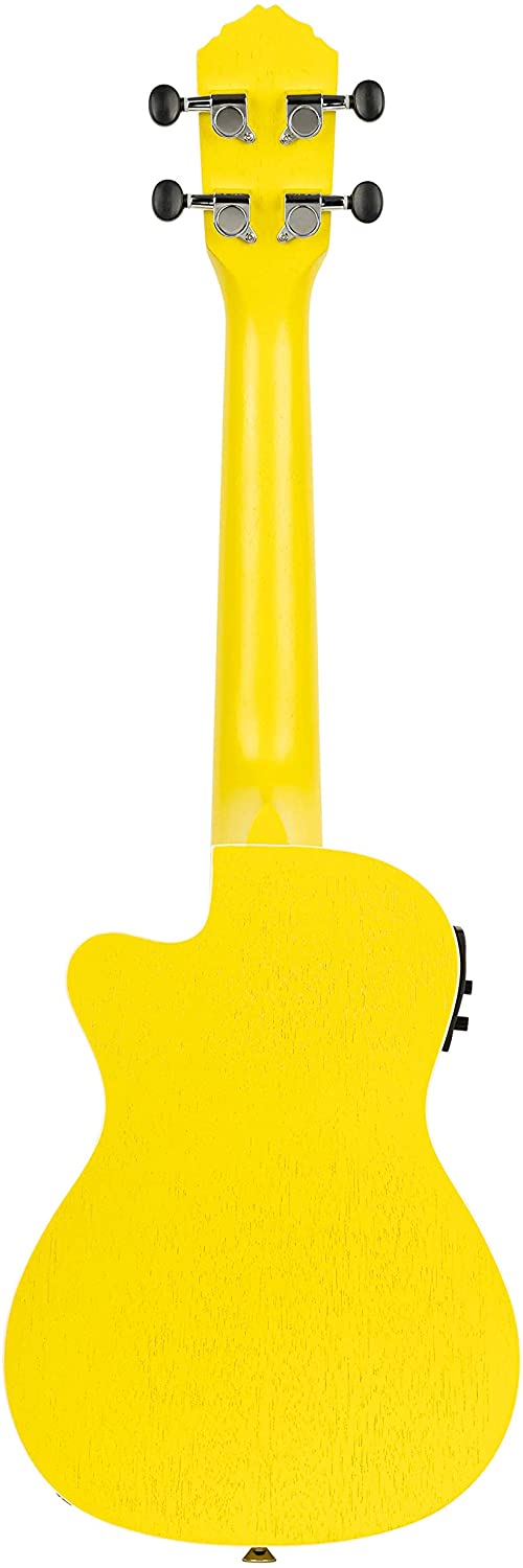 Ortega RUSUN-CE Ukulele elettrificato cutaway da concerto serie EARTH Sun Yellow