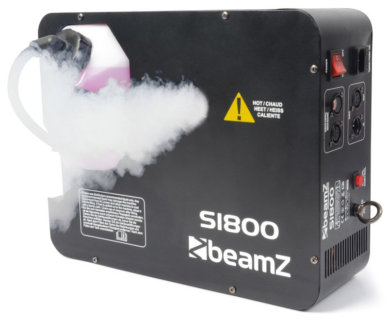 Beamz S1800 DMX Smokemachine DMX hor/vert Macchina fumo da 1800w con telecomando