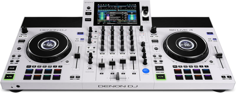 Denon Dj SC LIVE 4 WHITE Controller Dj 4Deck Disp.7" M.Integr. Router WI-FI Int.