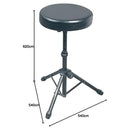 Proel SGB85BK Sgabello per musicista regolabile in altezza, Nero Opaco