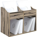 Zomo VS-BOX 200/2 ZEBRANO Mobile x archiviazione circa 400-480LP vinili 2livelli