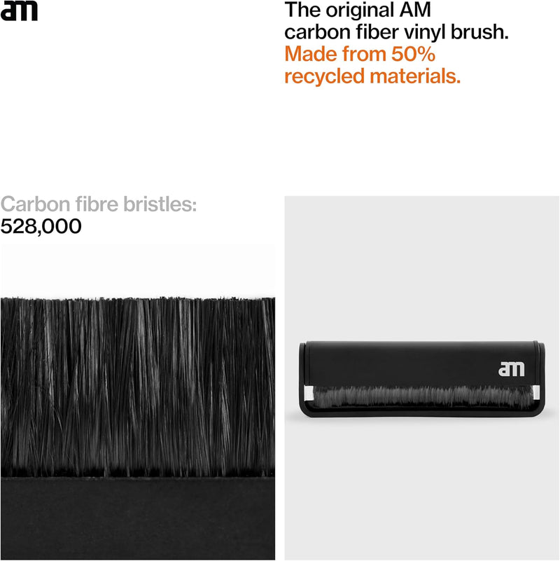 AM Clean Sound VINYL BRUSH Spazzola in fibra di carbonio x la pulizia del vinile