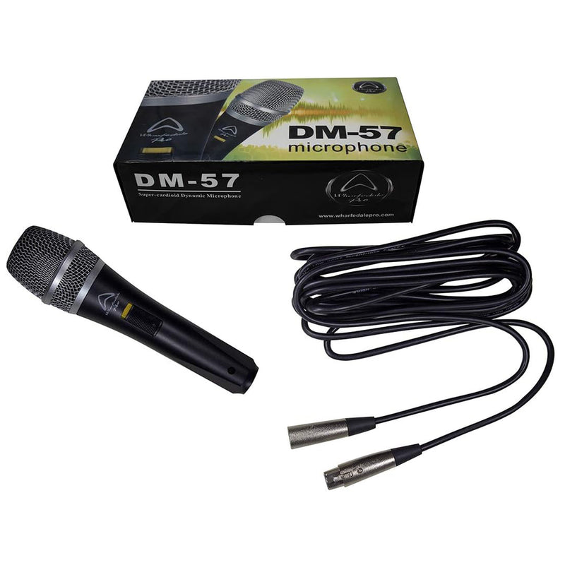 Wharfedale DM-57 Microfono dinamico cablato int. On/Off x Batteria chitarre voce