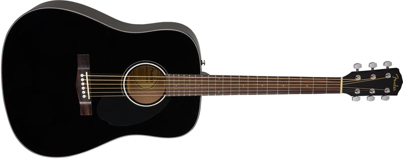 Fender CD-60S Dreadnought, Walnut Fingerboard Black Chitarra Acustica a 20 tasti