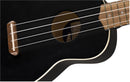 Fender Venice Soprano Uke Walnut Fingerboard Black profilo sottile manico a "C"