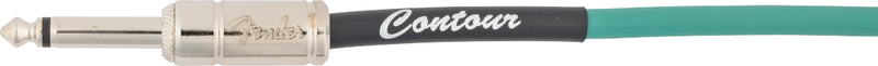Fender Contour Instrument Cable Sherwood Green Jack 6.3 Mono Maschio Dritto 3mt.