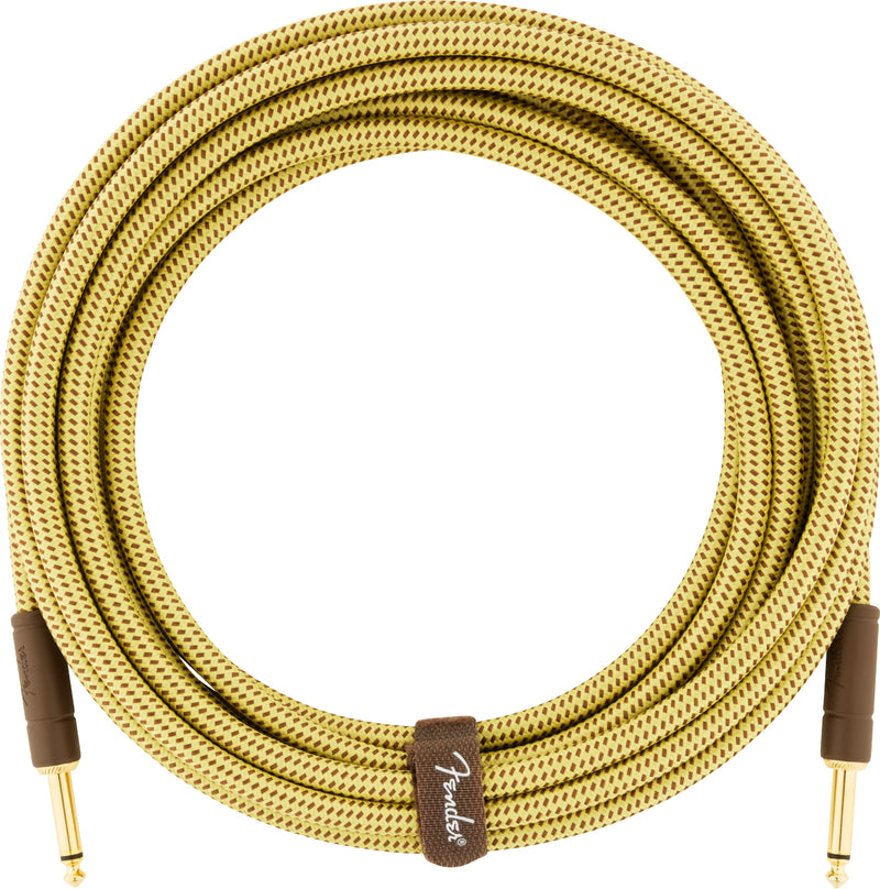 Fender Deluxe Series Instrument Cable Tweed Jack 6.3 Mono Maschio Dritto 3mt.