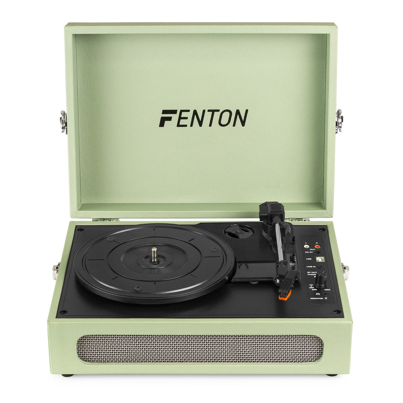 Fenton RP118C (102.052) Giradischi con Altoparlanti da 10W RMS e bluetooth Verde