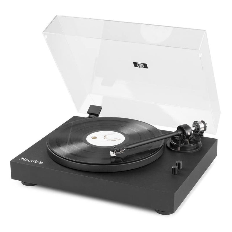 Audizio RP340 (102.180) Giradischi legno cinghia avvio/arresto ultrarapido, Nero