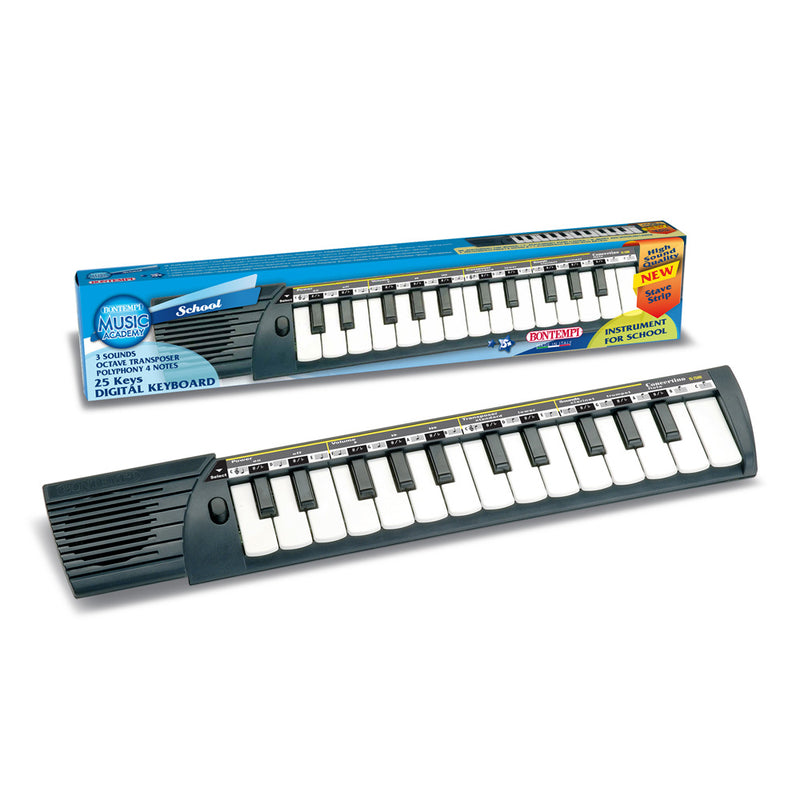 Bontempi 15 2500 Music Concertino Tastiera musicale scolastica 25T Medi, Nero