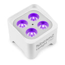 Beamz BBP90W Uplight Par 4x4W 4in1 Led RGB-UV batteria e comando IR e DMX Bianco