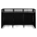 Vonyx DBA200PRO DJ Alum.Booth 2.0m BW Banco Dj 2 Copert. Intercam. Nero e Bianco