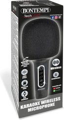 Bontempi 48 5020 Tech MICROFONO KARAOKE WIRELESS ricaricabile +altoparlante Nero