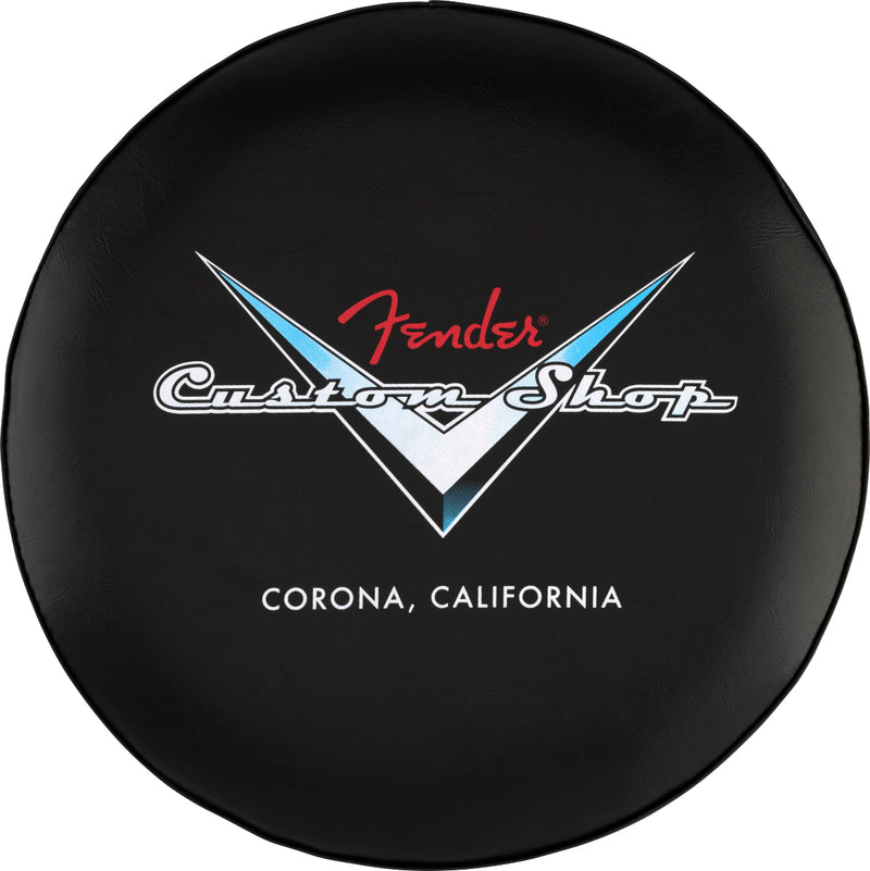 Fender Custom Shop Chevron Logo Barstool Black/Chrome 30" Sgabello bar nero opa.