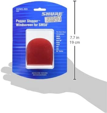 Shure A58WS-RED Spugna antivento x microfoni Shure serie SM BETA PG e BG, Rosso