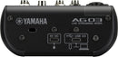 Yamaha AG03 MK2 B Mixer Live Streaming a 3 Canali con Interfaccia Audio USB Nero