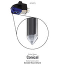 Audio-Technica AT-XP3 Testina per Dj Stilo Conico da 0,6 mil, Nero/Blu