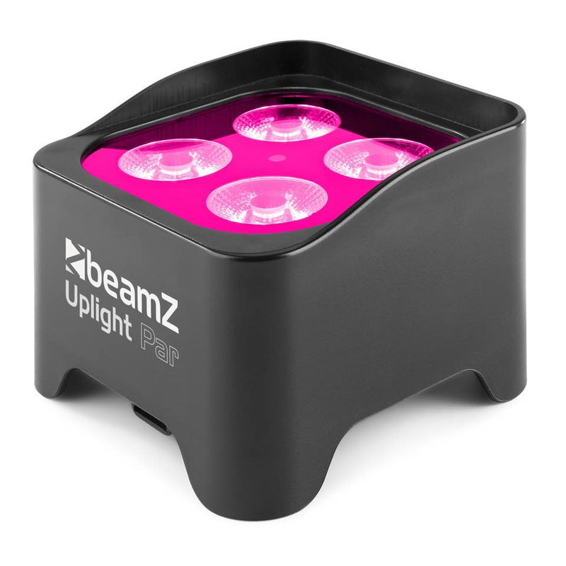 Beamz BBP90 Uplight Par 4x4W 4in1 Led RGB-UV a batteria e comando IR e DMX