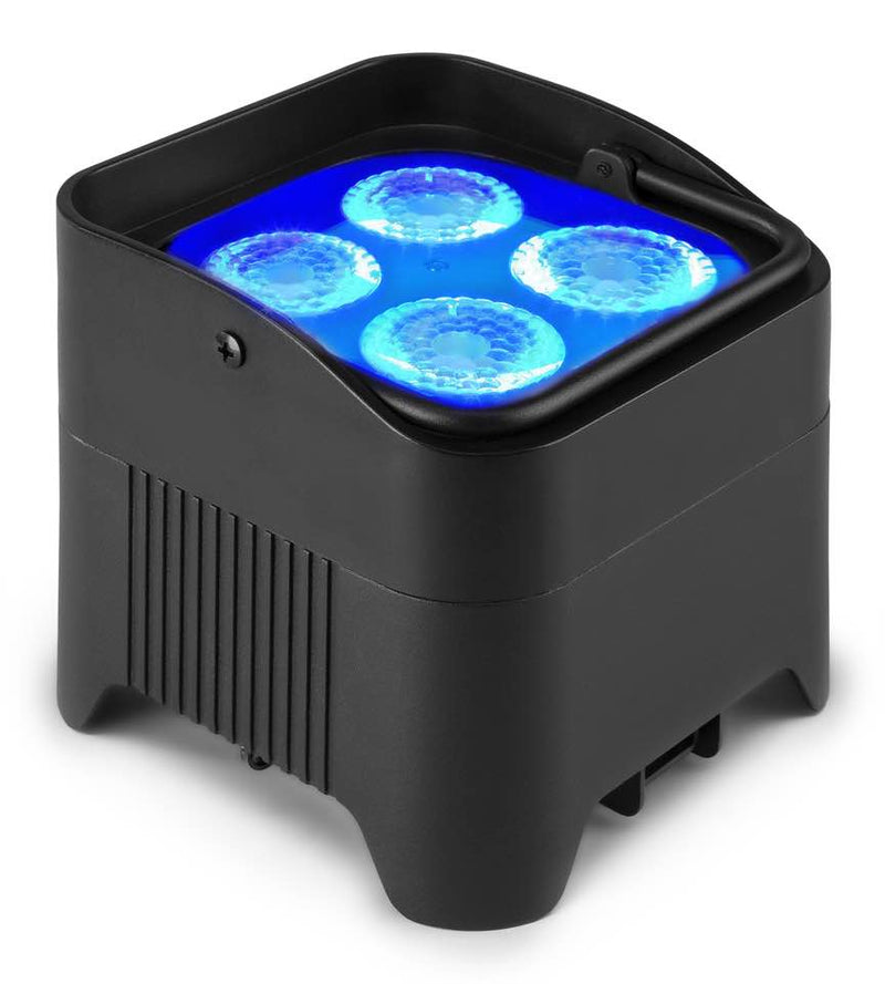 Beamz BBP94 Uplight Par 4x10W a batteria e ricevitore DMX wireless integrato