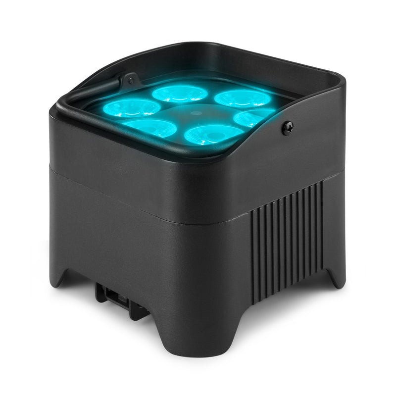 Beamz BBP96S Uplight Par Led WDMX IRC 6Led x12w RGBAW-UV batteria e wireless DMX