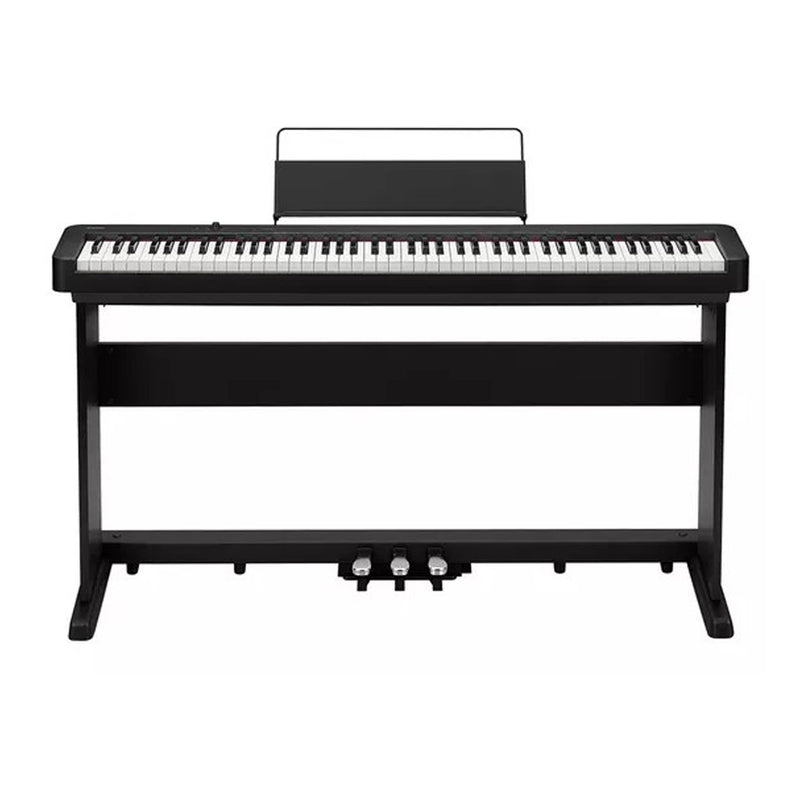 Casio CDP-S160BKSET Pianoforte digitale 88 Tasti + stand legno tre pedali, Nero