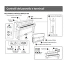 Yamaha CLP-835WH CLAVINOVA White Pianoforte Dig. 88T sens. Bluetooth Audio Midi