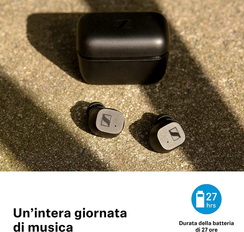 Sennheiser CX True Wireles CX200TW1 Auricolari Bluetooth con base di ricarica, Nero