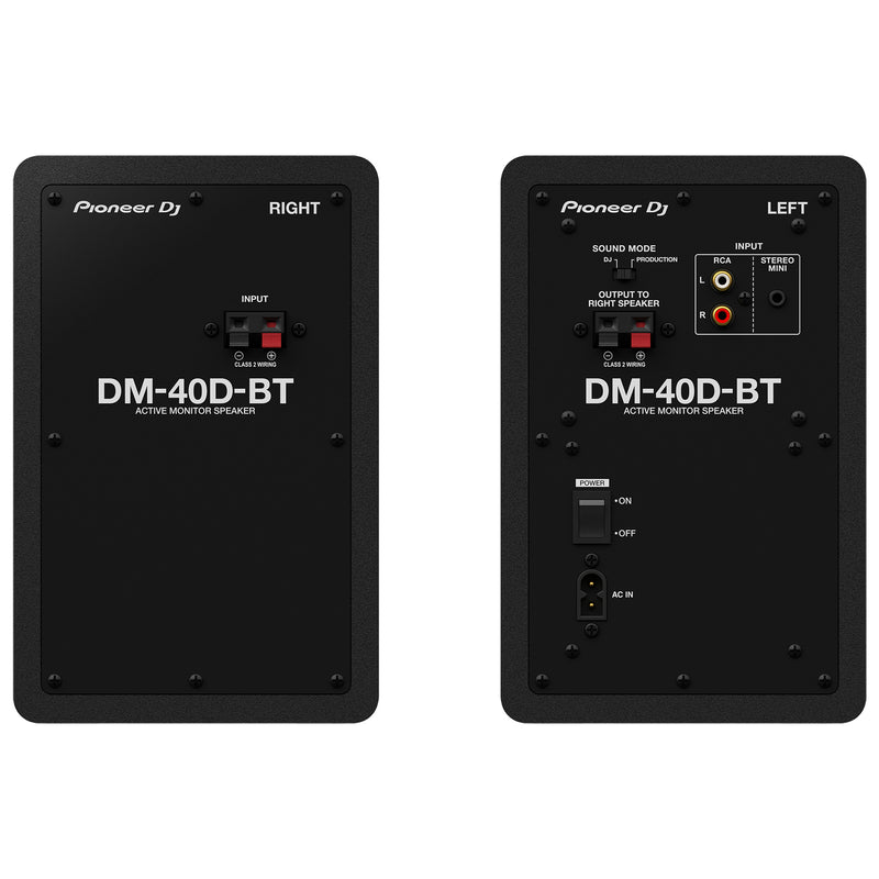 Pioneer Dj DM-40D-BT-BLK Coppia casse monitor attivi desktop Bluetooth, Nero
