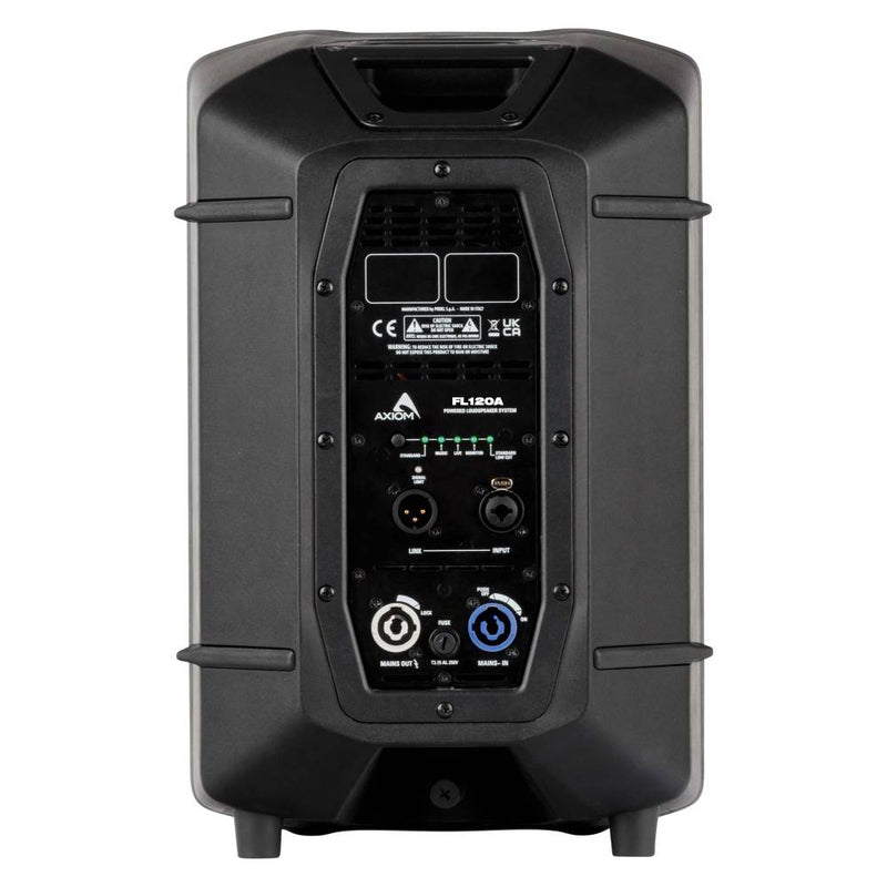 Axiom FL120A Cassa Monitor Diffusore Audio Pro da 12" a 2vie e 1200W RMS, Nero