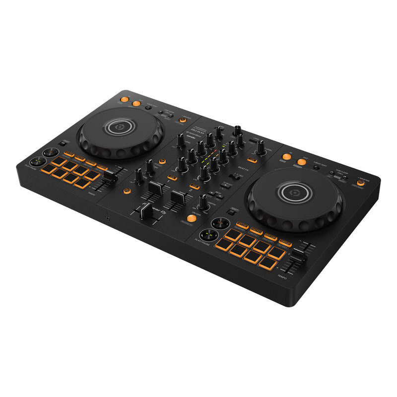 Pioneer Dj DDJ-FLX4 Controller + Casse DM-40D-WHT + HDJ-CX-K Cuffia + Cavo RCA