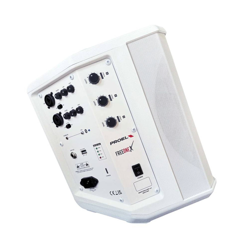 Proel FREEONEX WH Sistema audio portatile a batteria bluetooth 400w picco Bianco