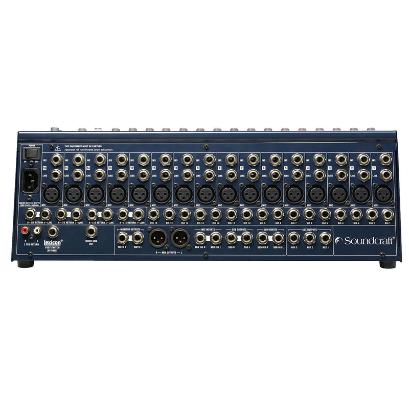 Soundcraft FX16II Mixer 26 IN + Processore EFX digitale Lexicon 24 bit integrato