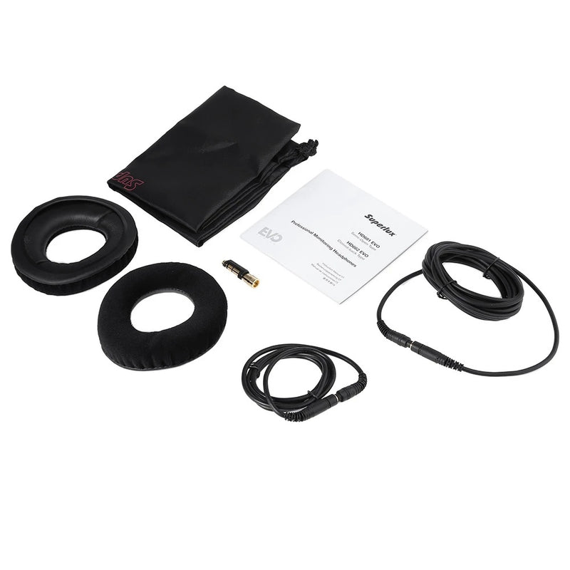 Superlux HD662 EVO WHITE Cuffia Monitor Pro Studio chiusa cavo e senza mic, Bianco