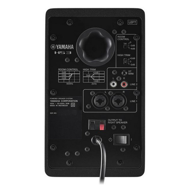 Yamaha HS3 Coppia Monitor Cassa Attiva Pro. da Studio a 2 vie 40w RMS x 2, Nero
