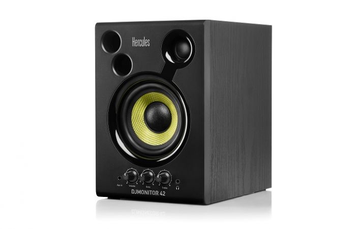 Hercules DJMONITOR 42 Coppia monitor audio attivi da Desktop, 80w di picco, Nero