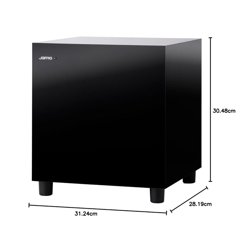 Jamo SUB 210 Subwoofer attivo da pavimento Woofer 8" bass-reflex 200W picco Nero