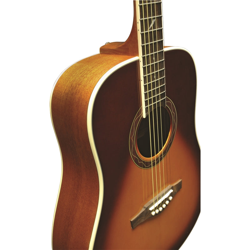 Eko ONE D150 VINTAGE BURST Chitarra acustica Dreadnought spalla mancante 20T