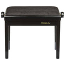 Proel PB90VBBBK Panca professionale regolabile in legno per piano, Nero Lucido