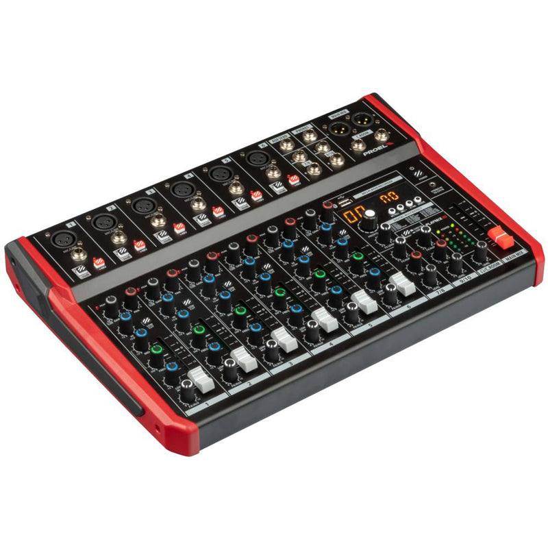 Proel PLAYMIX10 Mixer 10 ingr. Bluetooth, lettore MP3, Registrazione stereo USB