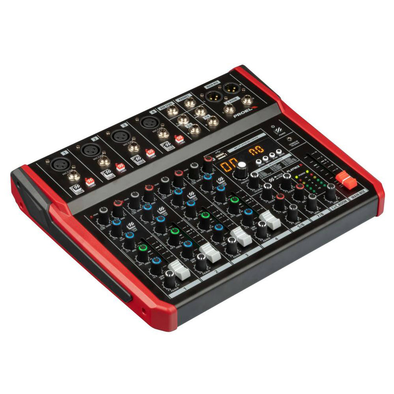 Proel PLAYMIX8 Mixer 8 ingressi Bluetooth, lettore MP3, Registrazione stereo USB