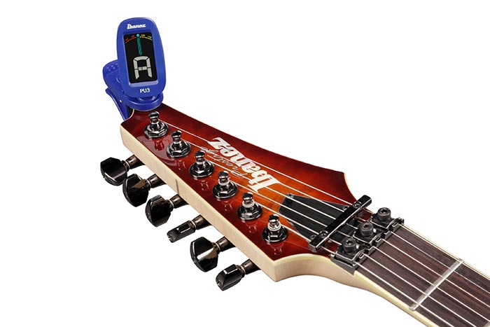 Ibanez PU3-BL CLIP TUNER Accordatore clip con interruttore automatico On/Off Blu