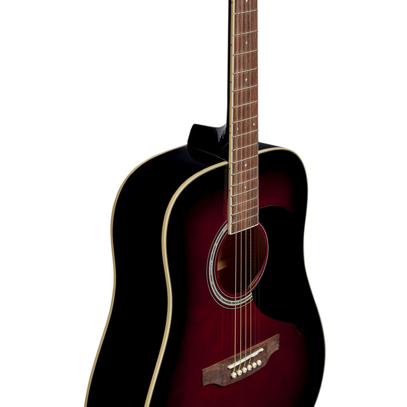 Eko Ranger 6 Red Sunburst Chitarra Acustica Entry Level, Colore Sunburst Rosso