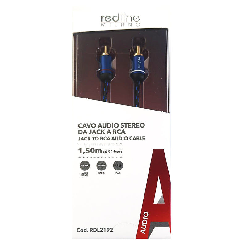 Redline RDL2192 Cavo audio MiniJack 3,5mm Maschio Stereo a 2 RCA Maschio, 1,50mt