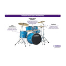 Yamaha RDP2F5 SKB Set Sky Blue Rydeen Acoustic Drum Batteria entry lev Cassa 22"