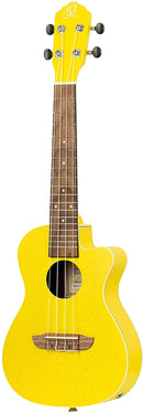 Ortega RUSUN-CE Ukulele elettrificato cutaway da concerto serie EARTH Sun Yellow