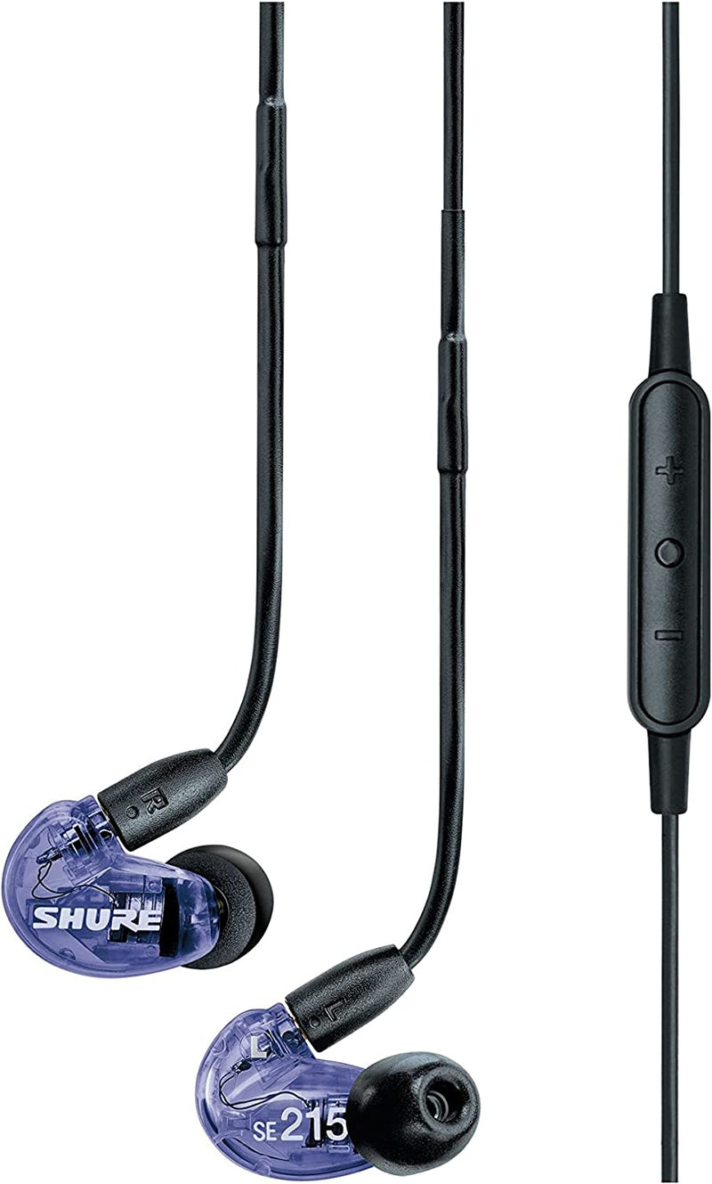 Shure SE215SPEPL+UNI-EFS Auricolari Dinamici ad Isolamento Acustico, Mic, Viola