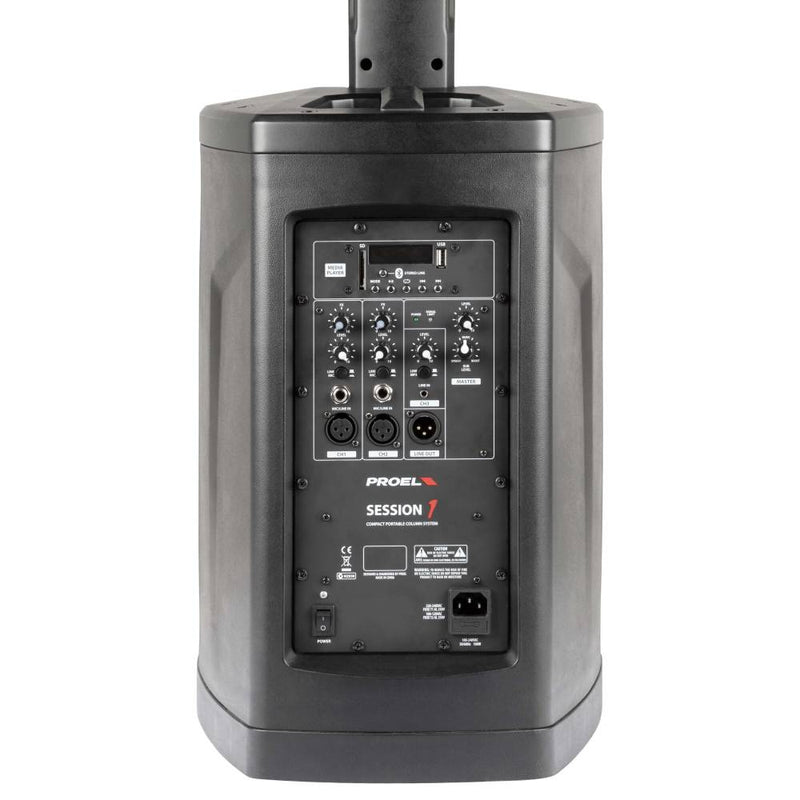 Proel SESSION1 Coppia Sistema colonna 400W MP3 USB SD BLUETOOTH STEREO + 2Cover