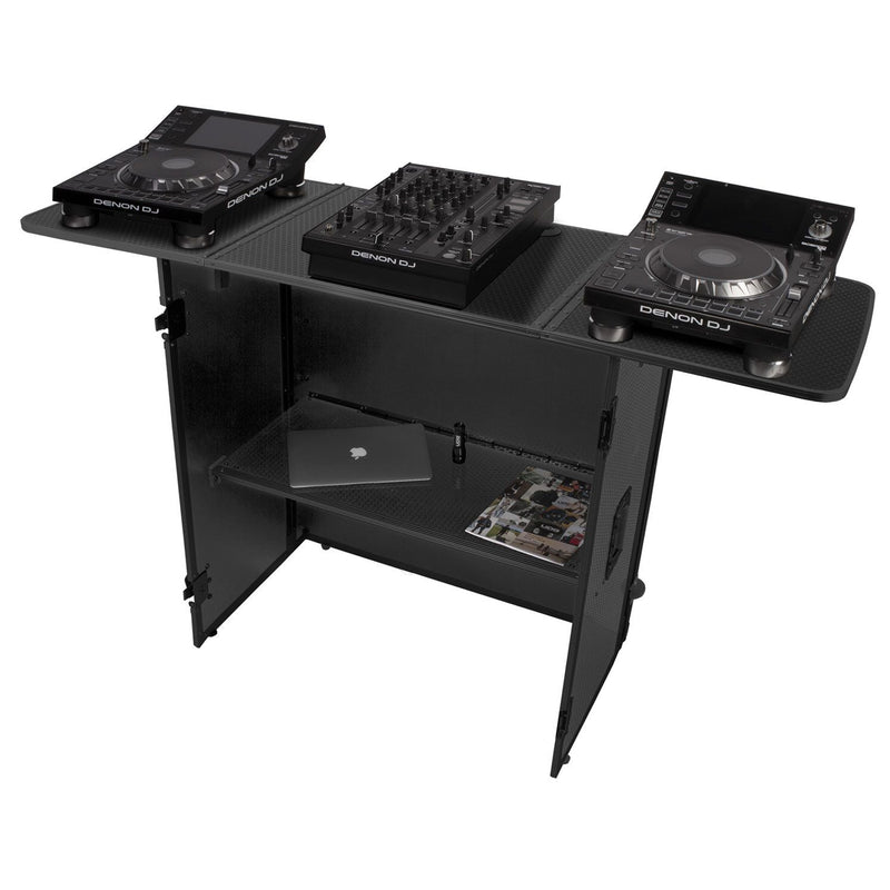 UDG U91049BL2 Ultimate Fold Out DJ Table Total Black MK2 Plus Wheels Tavolo Dj