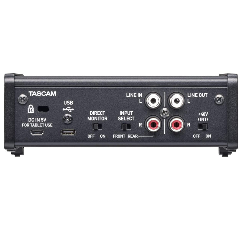 Tascam US-1x2HR Interfaccia audio USB ad Alta Risoluzione con 2IN / 1MIC, 2 OUT